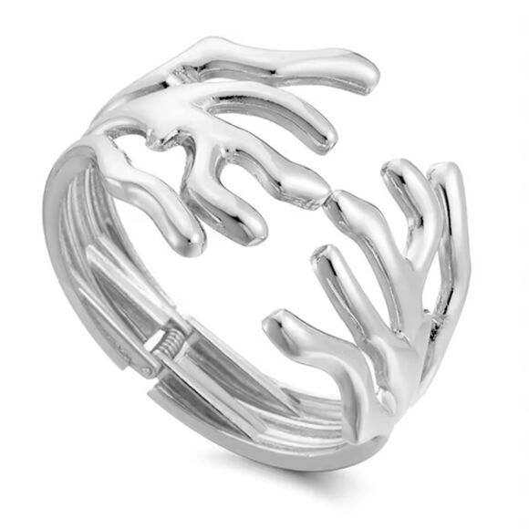 Vintage Jewelry - Brand New Top Fashion Silver Tone Bangle Bracelet